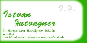istvan hutvagner business card